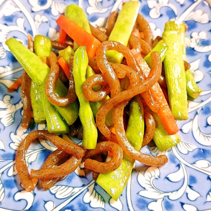 かんたんもう一品 ささげ豆とこんにゃくのきんぴら